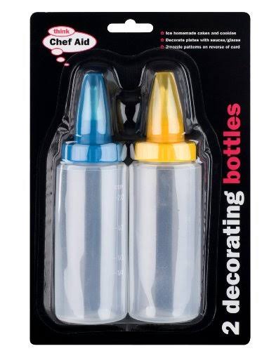 Chef Aid 2-Piece Decorating Bottles, Mixed Colour
