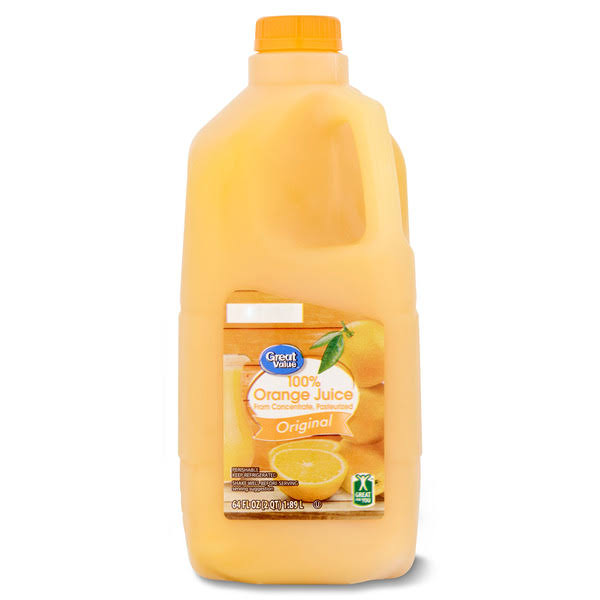 Great Value Original 100% Orange Juice - 64oz