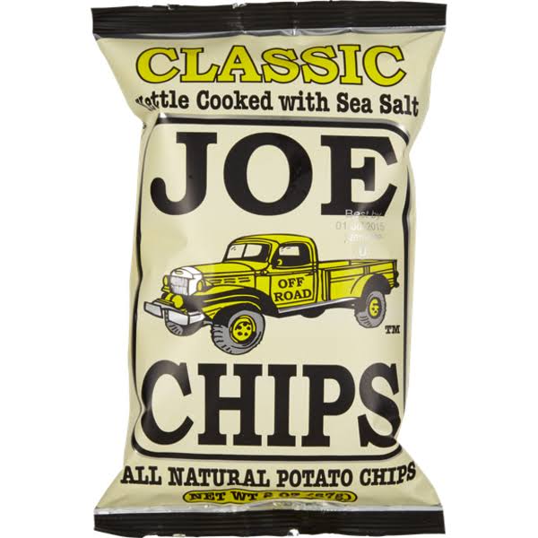 Joe Chips Classic Sea Salt Kettle Cooked Potato Chips - 2 oz
