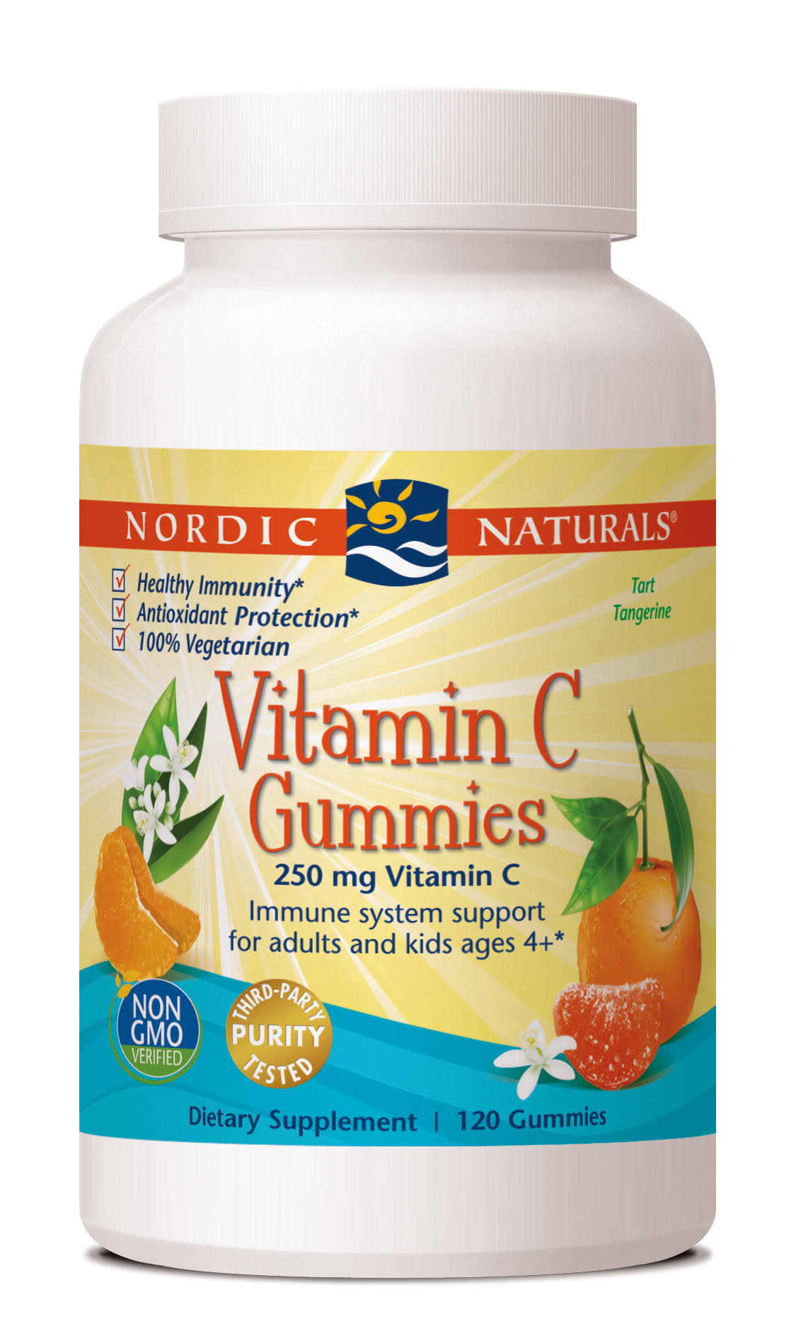 Nordic Naturals Vitamin C Gummies - Tangerine, 120 Count