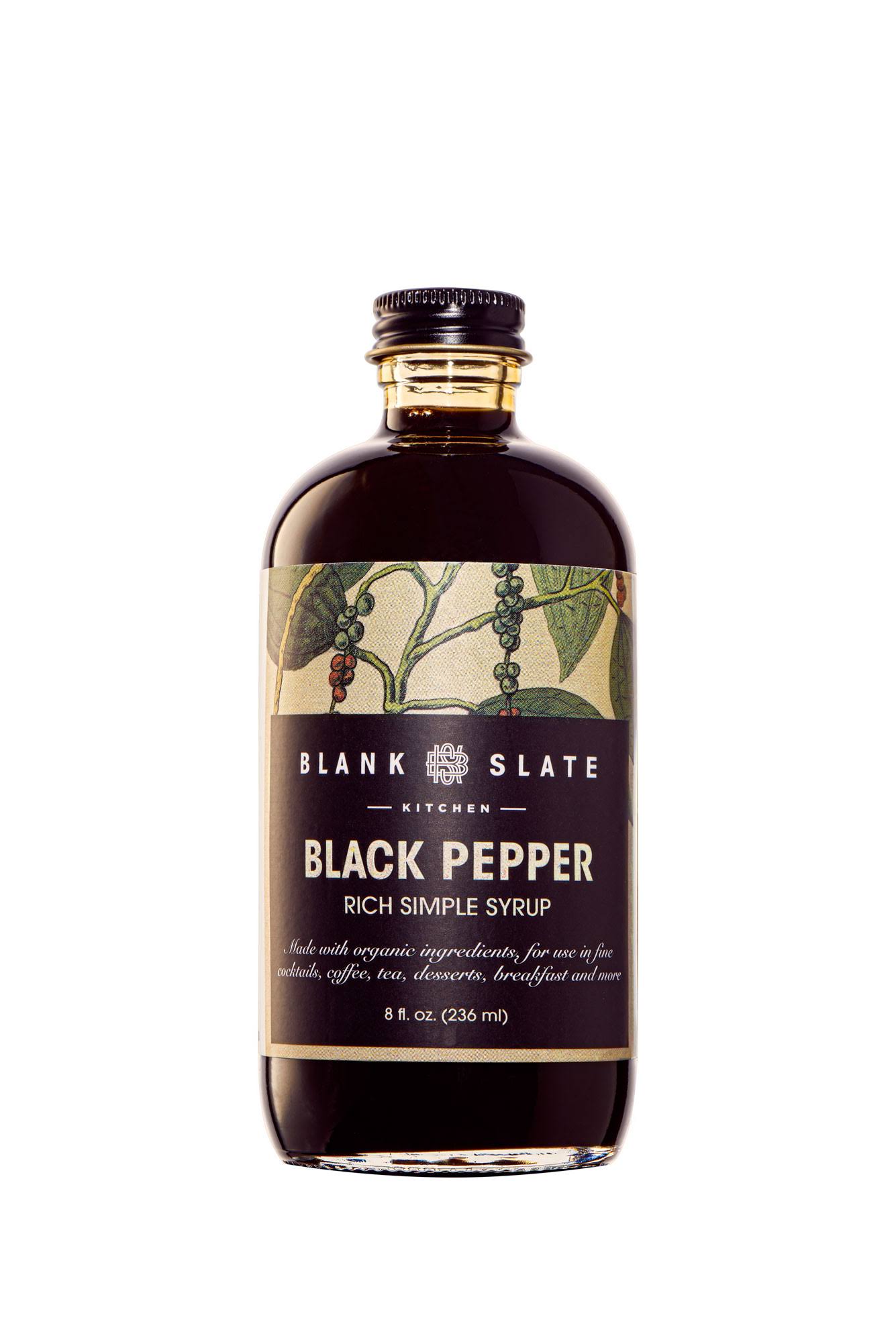 Blank Slate Kitchen Black Pepper Rich Simple Syrup - 236ml