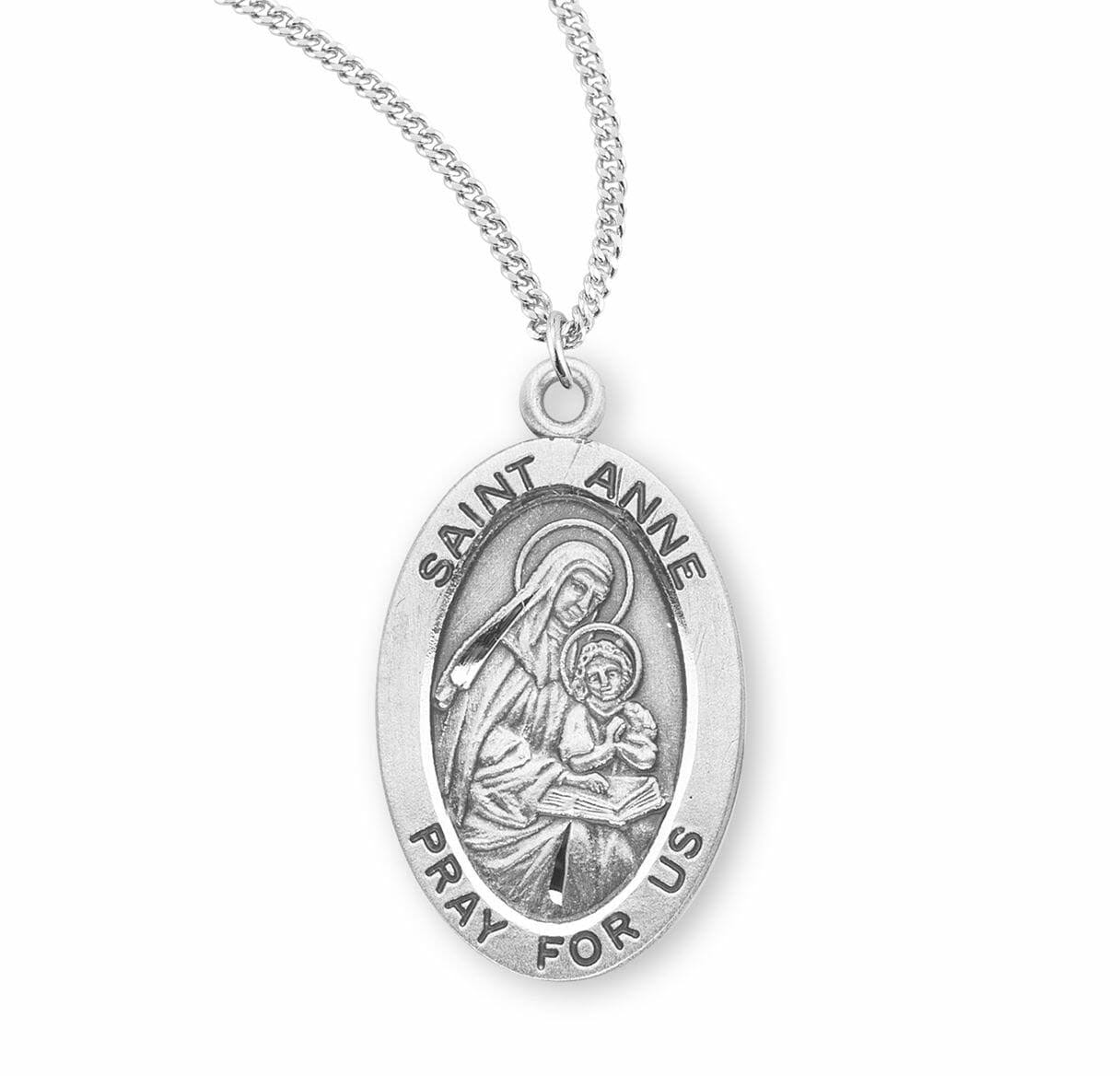 Sterling Silver Oval Miraculous Medal
