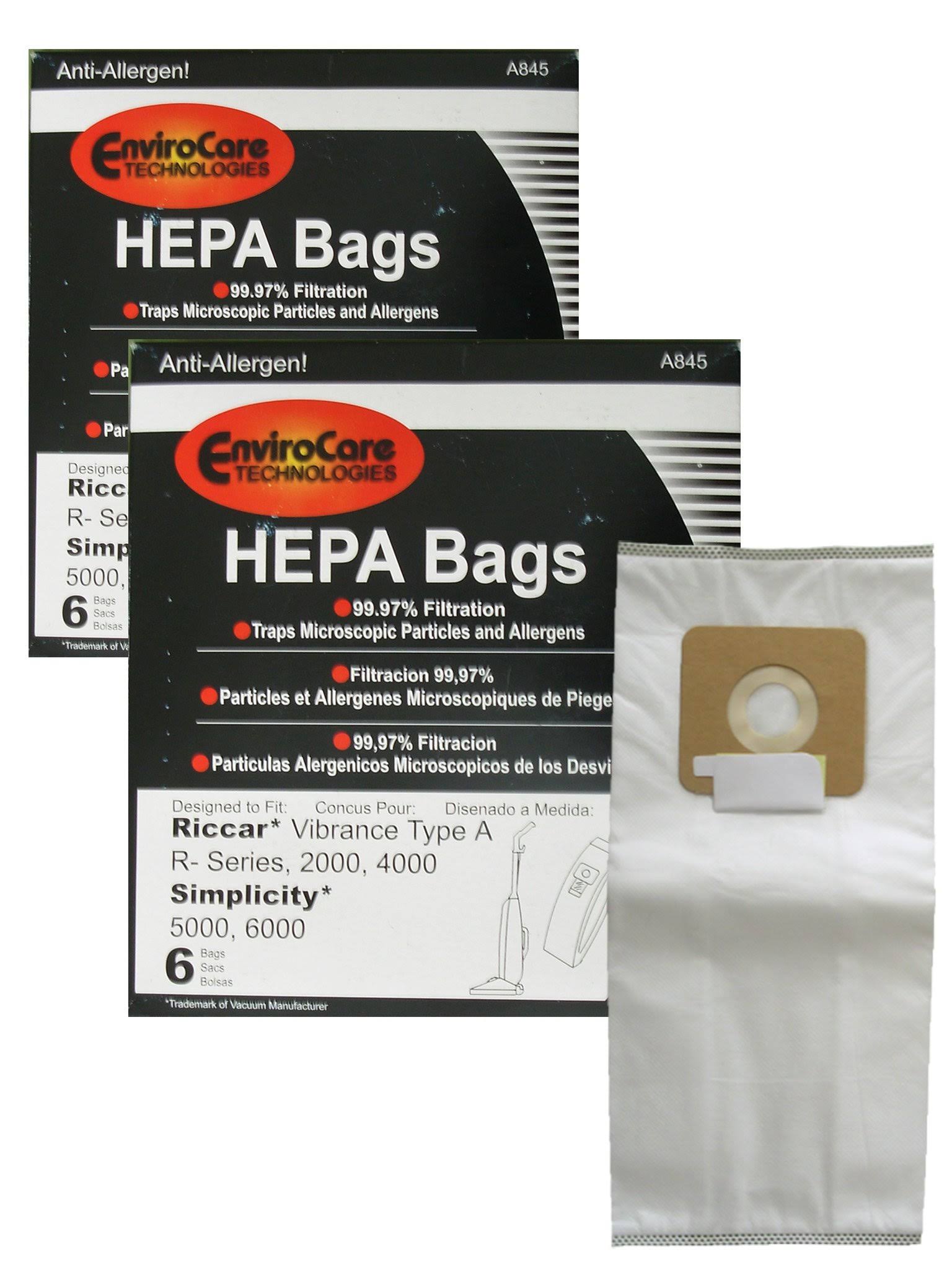 Envirocare Technologies Hepa Bags - 6 Bags