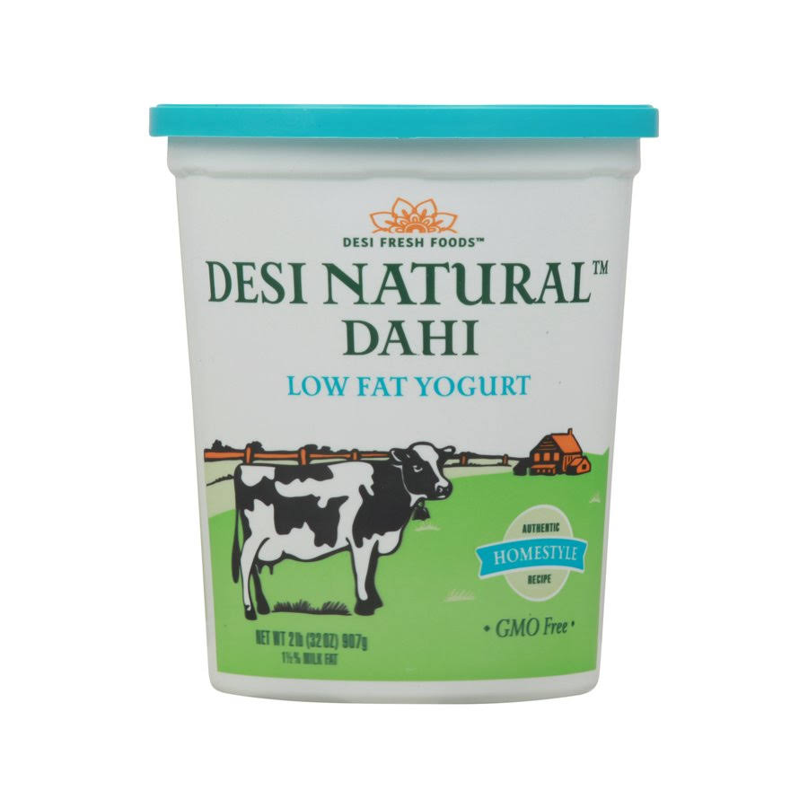 Desi Fresh Foods Desi Natural Yogurt, Low Fat, Dahi - 2 lb