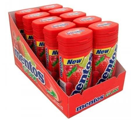 Mentos Sugarfree Gum - Red Fruit Lime, 15 Count