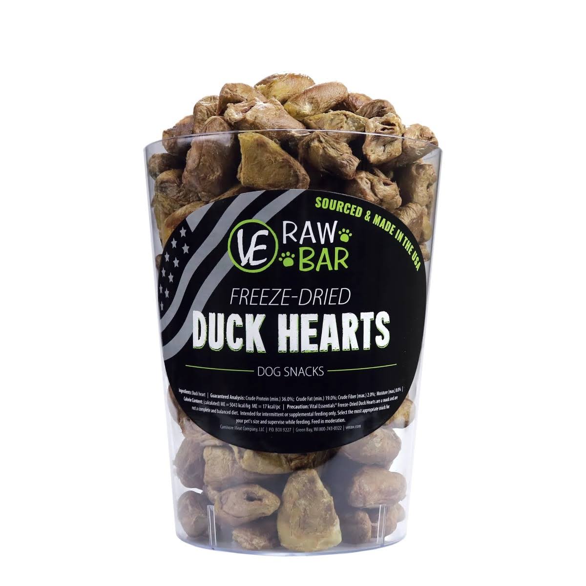 Vital Essentials Raw Bar Freeze-Dried Duck Hearts