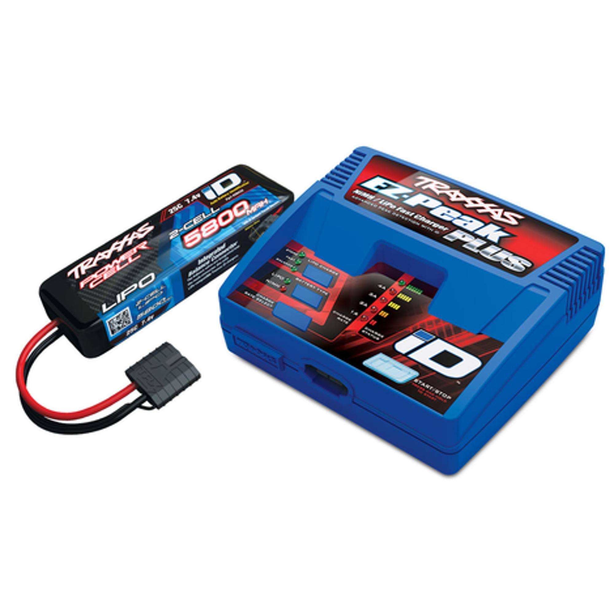 Traxxas iD Charger with 2S 2-Cell LiPo Battery - 5800mAh, 25C, 7.4V