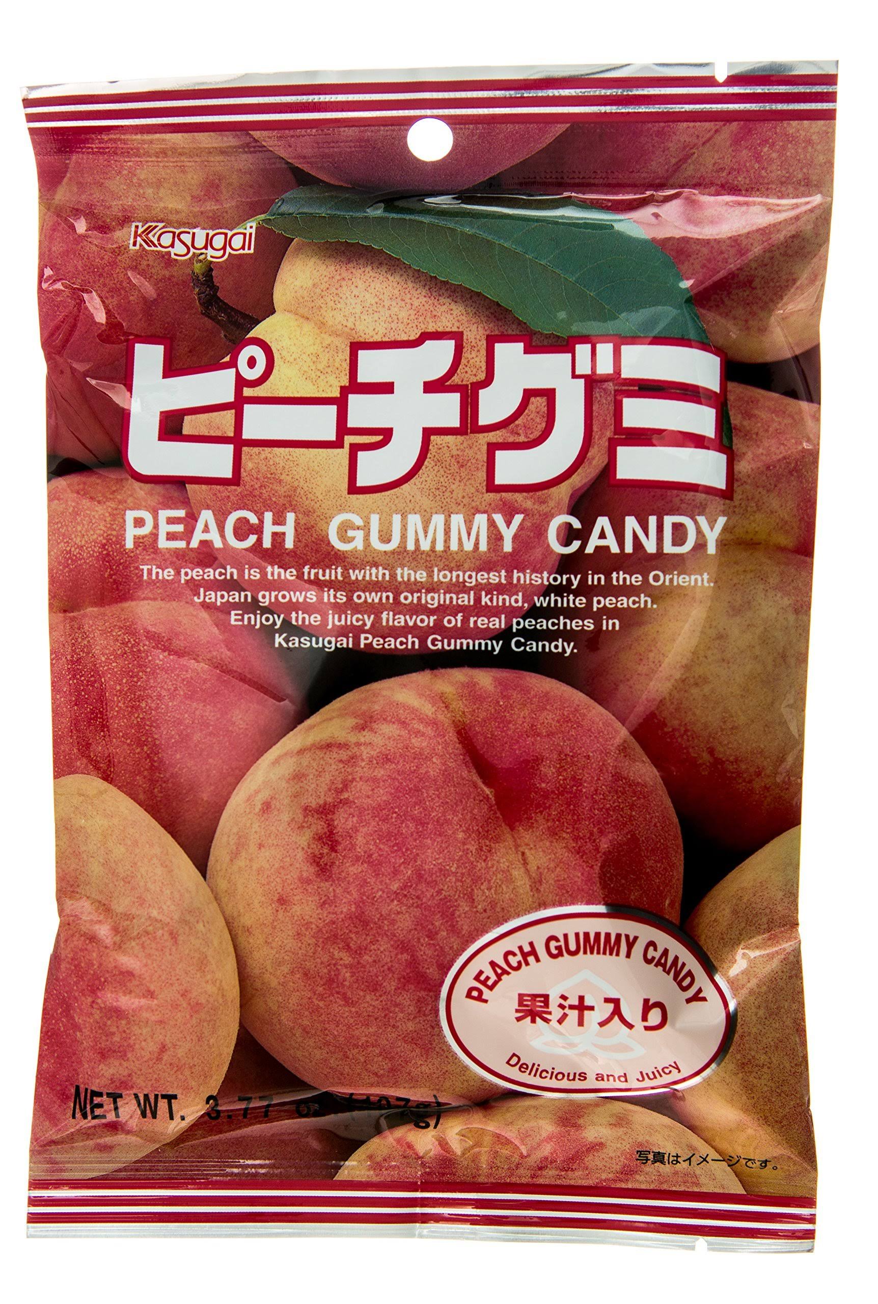 Kasugai Japanese Fruit Gummy Candy - Peach, 107g