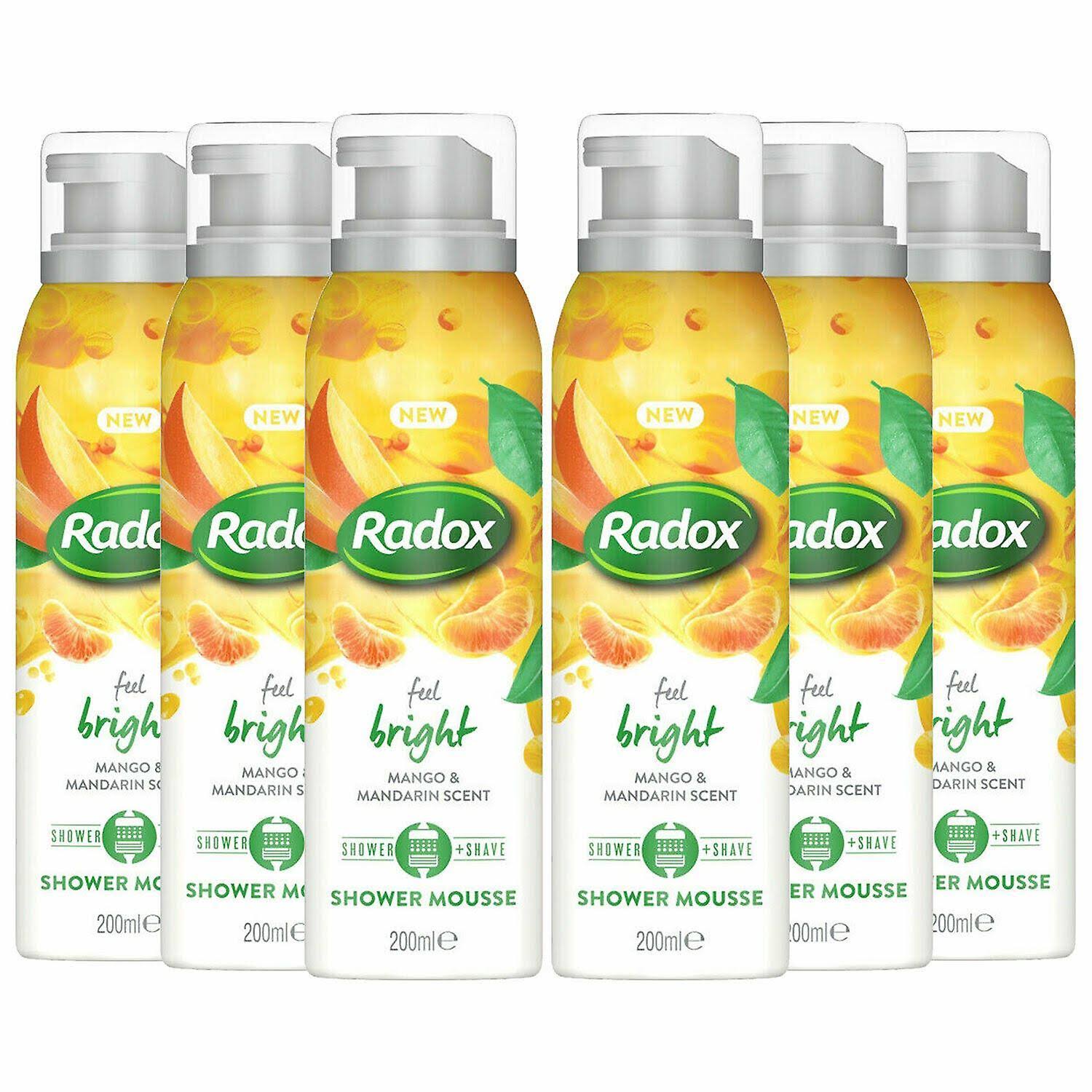 Radox Feel Bright Shower Mousse - Mango & Mandarin, 200ml