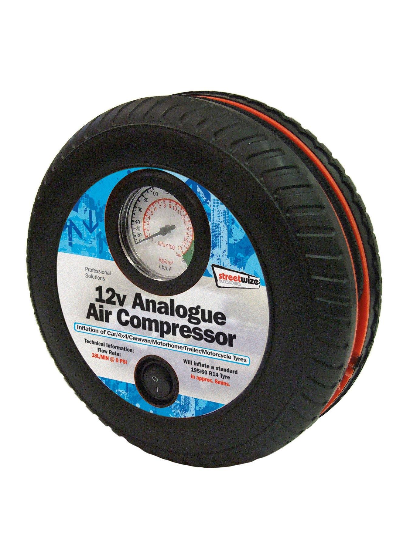 Streetwize Tyre Shape Air Compressor Black