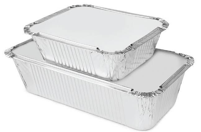 9 Rectangular No2 Foil Dishes with Lids