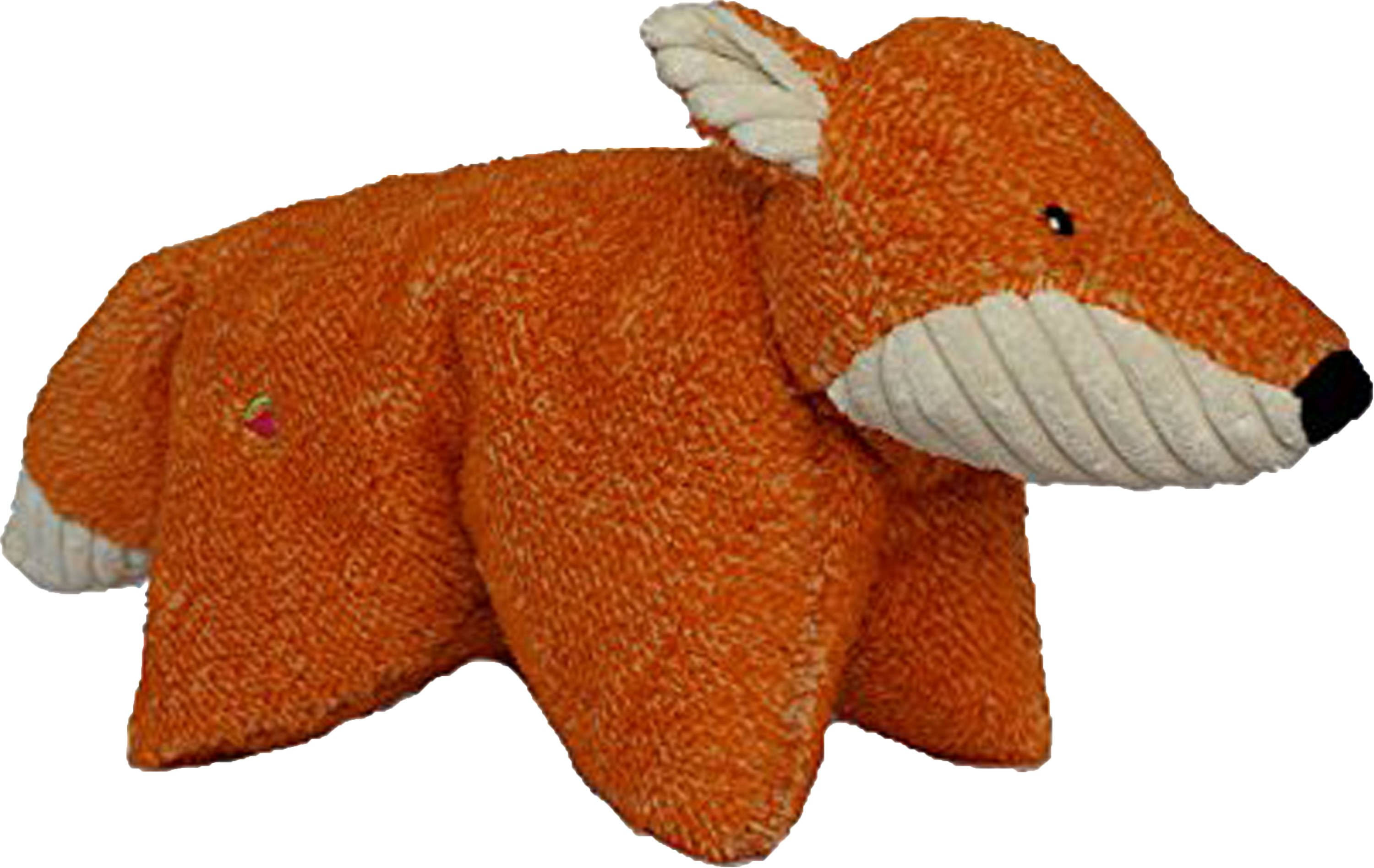 HuggleHounds Plush, Durable Knot-Less Squooshie Fox, Orange