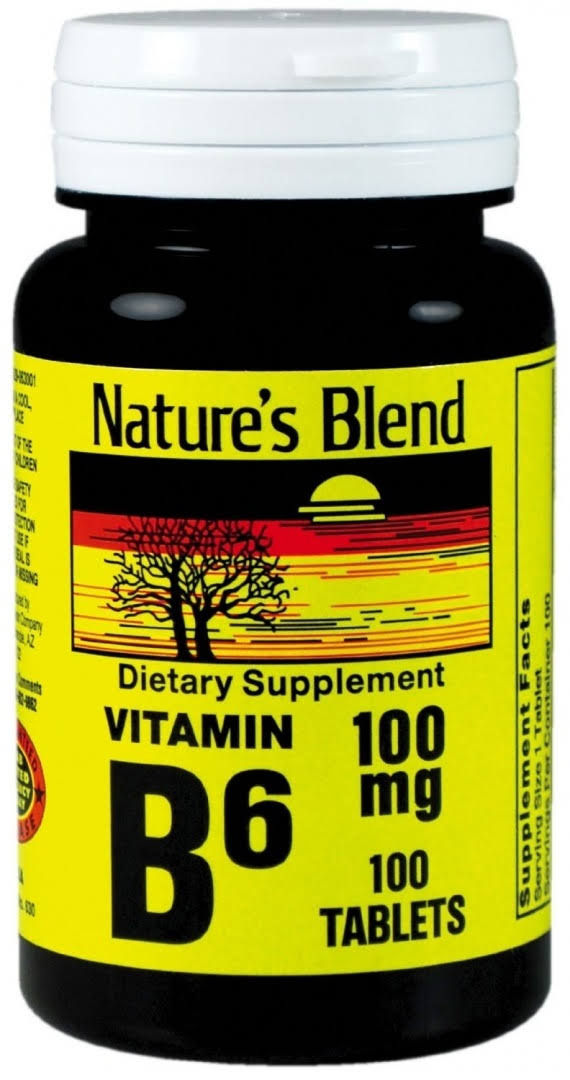 Nature's Blend Vitamin B 6 - 100mg, 100ct