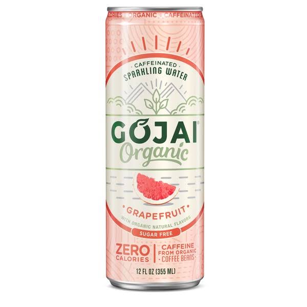 GOJAI Organic Grapefruit Caffeinated Sparkling Water - 12 fl oz