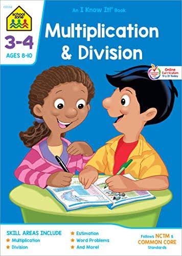 School Zone - Multiplication and Division Workbook - Ages 8 to 10, 3rd