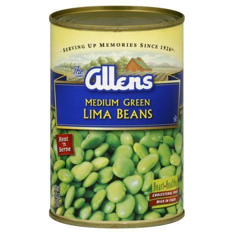 Allens Lima Beans, Medium Green - 15 oz