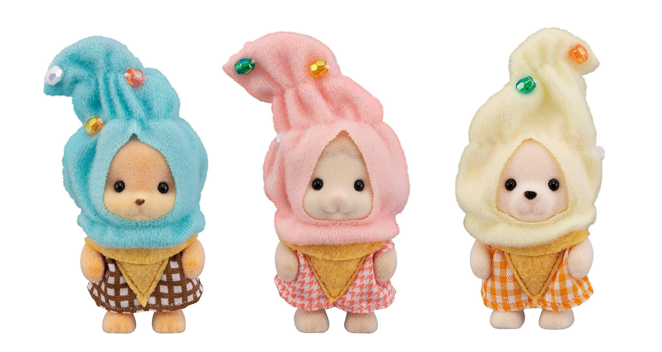 Calico Critters Ice Cream Cuties, Limited Edition Playset with 3 Colle