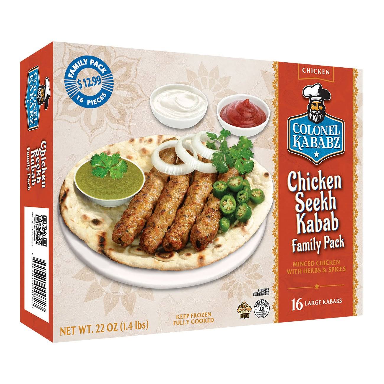 Colonel Kababz Chicken Seekh Kabab 1.4lb