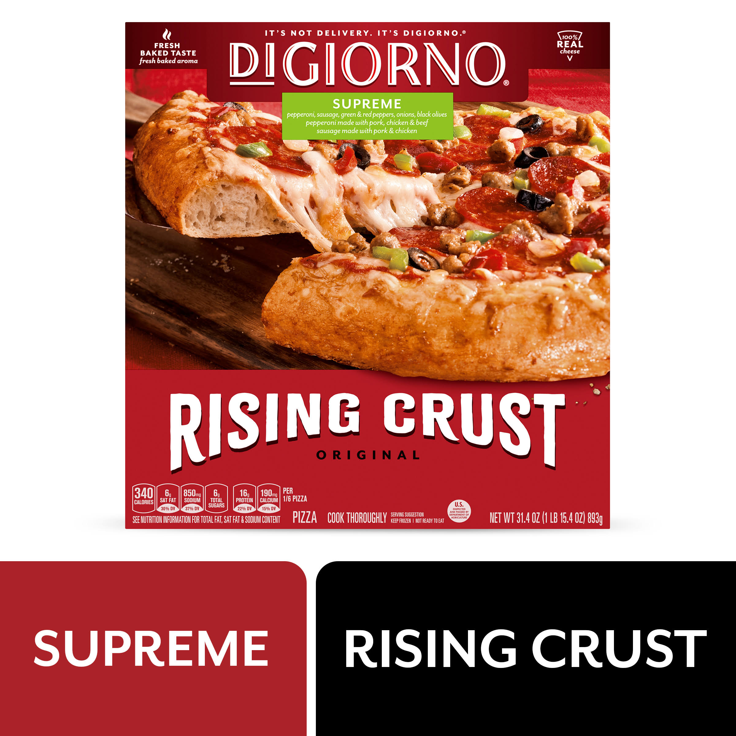 Digiorno Original Rising Crust Supreme Pizza - 893g