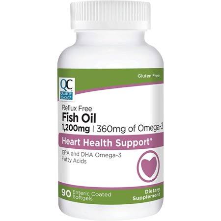Fish Oil 1200 mg + 360 mg Omega-3 EC Softgels 90 ct