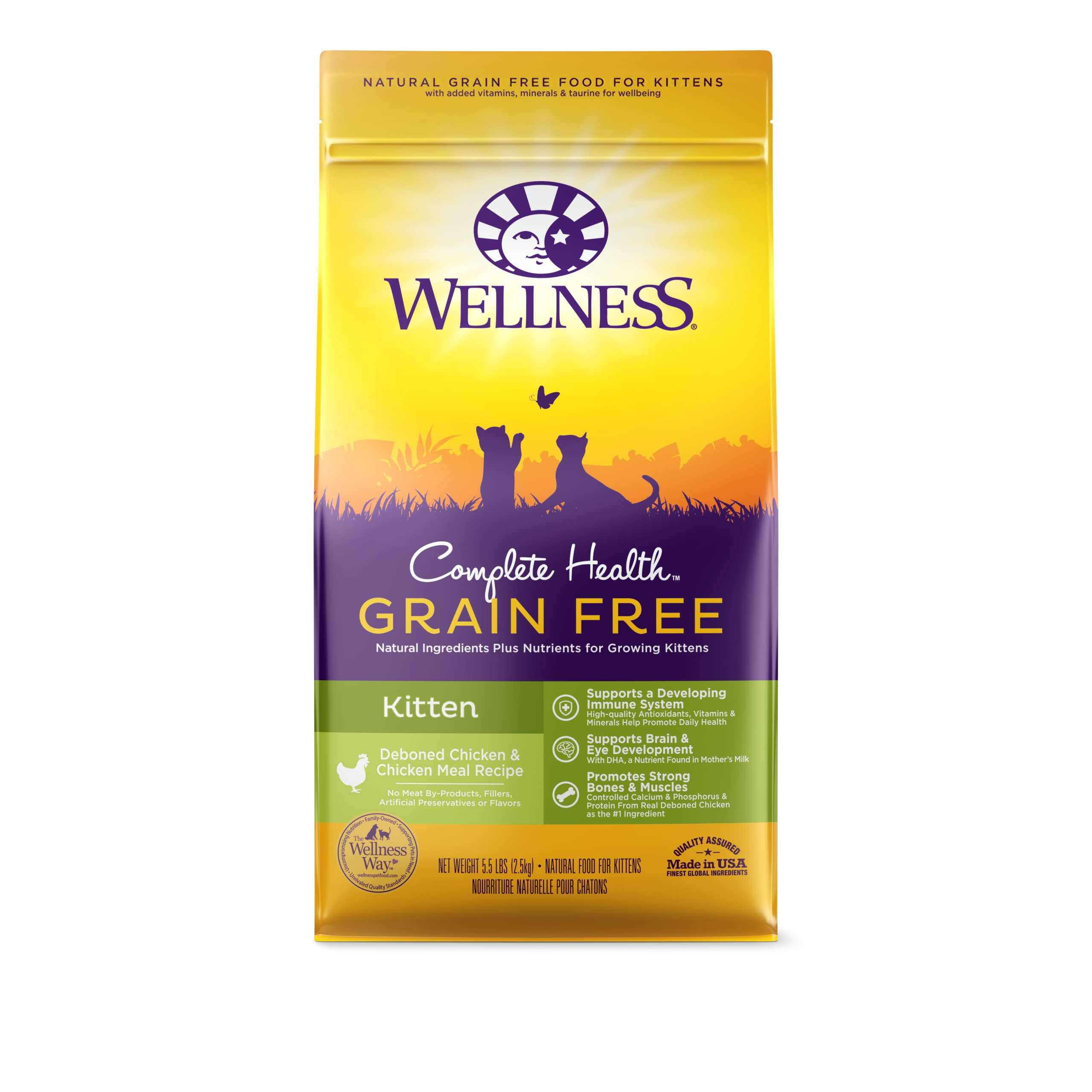 Wellness Complete Health Grain-Free Dry Kitten Food - Deboned Chicken & Chicken Meal, 5.5lb