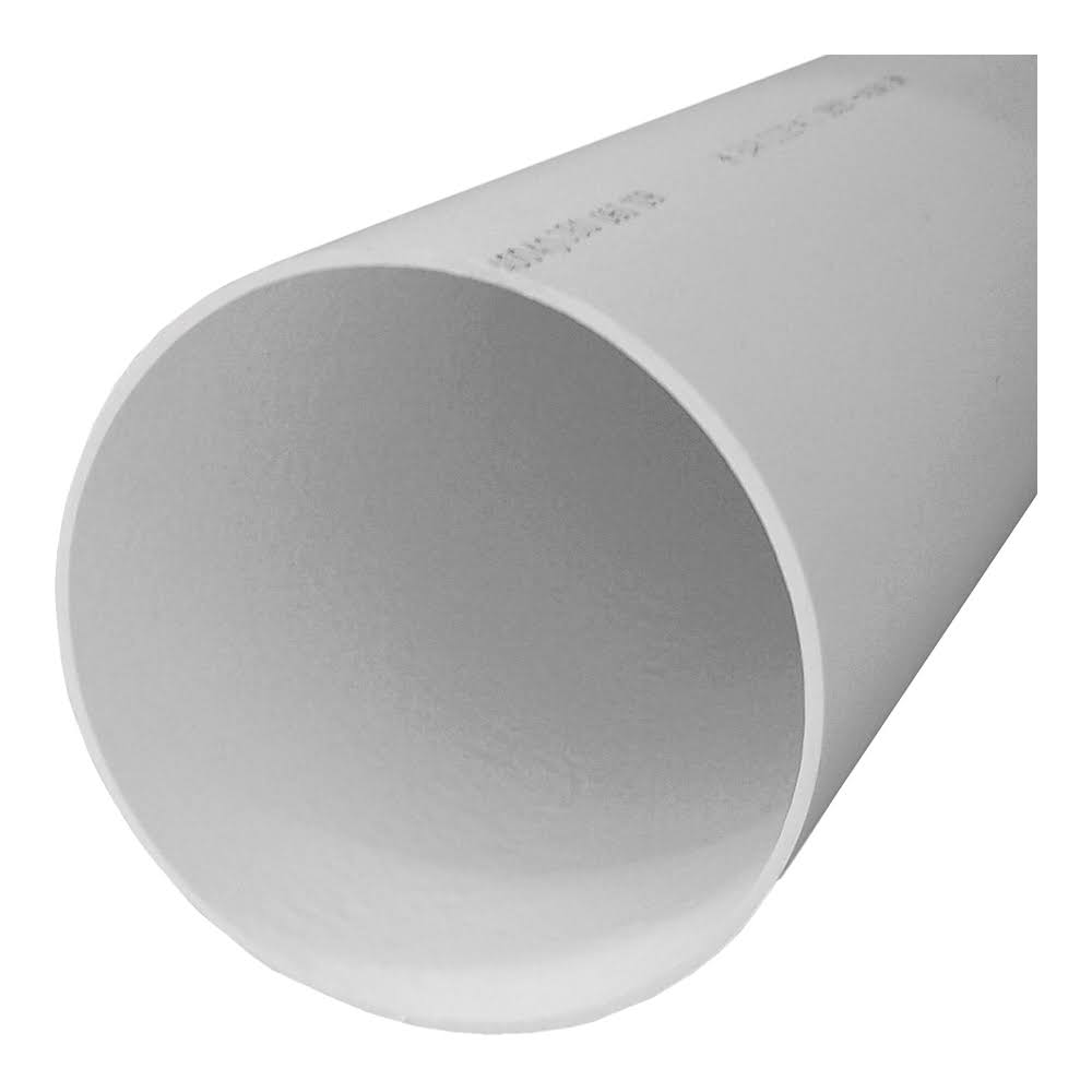 Genova 40040 PVC Solid Sewer/Drain Pipe, 4-In. x 10-ft.