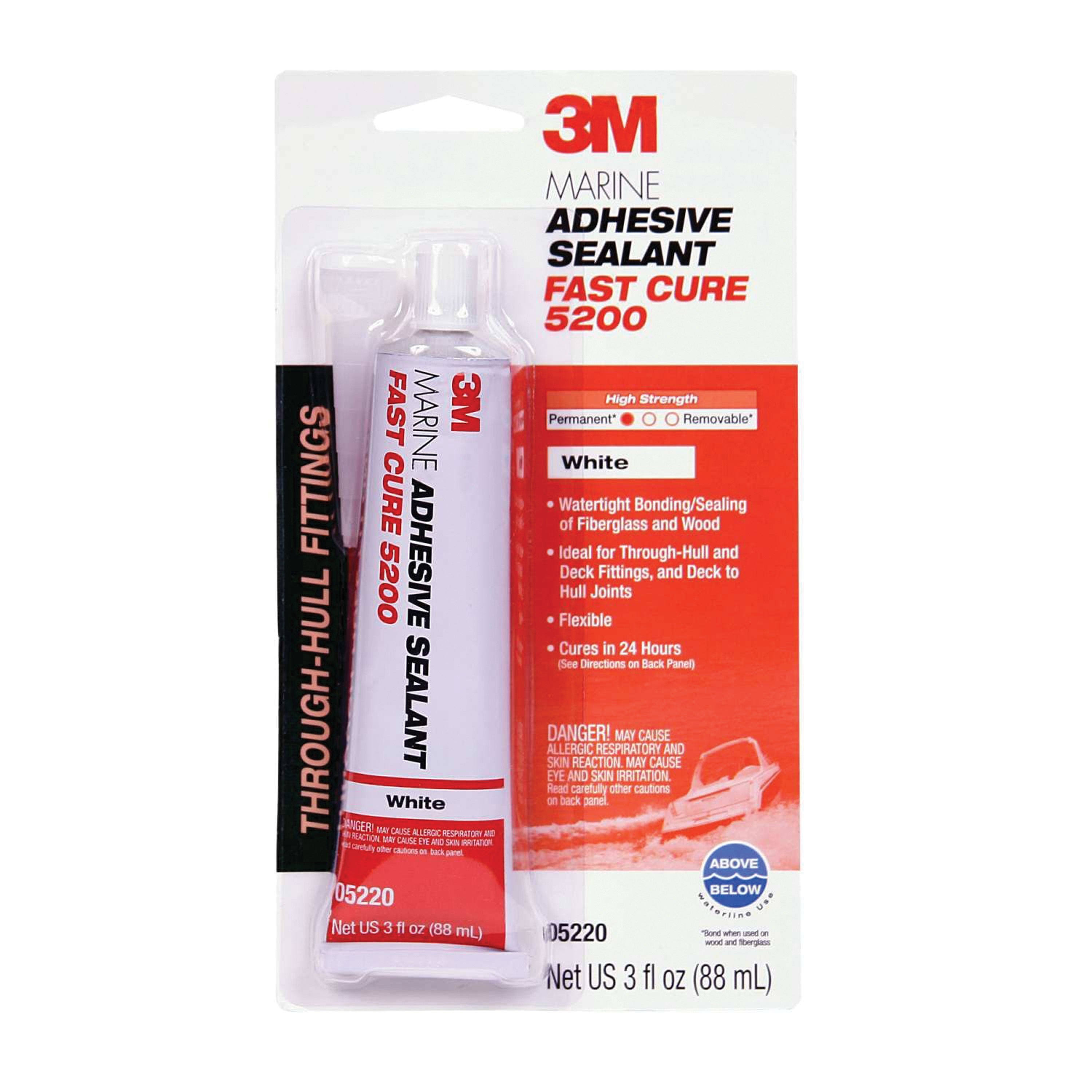 3M Marine adhesive Sealant Fast Cure 5200 - White, 88ml