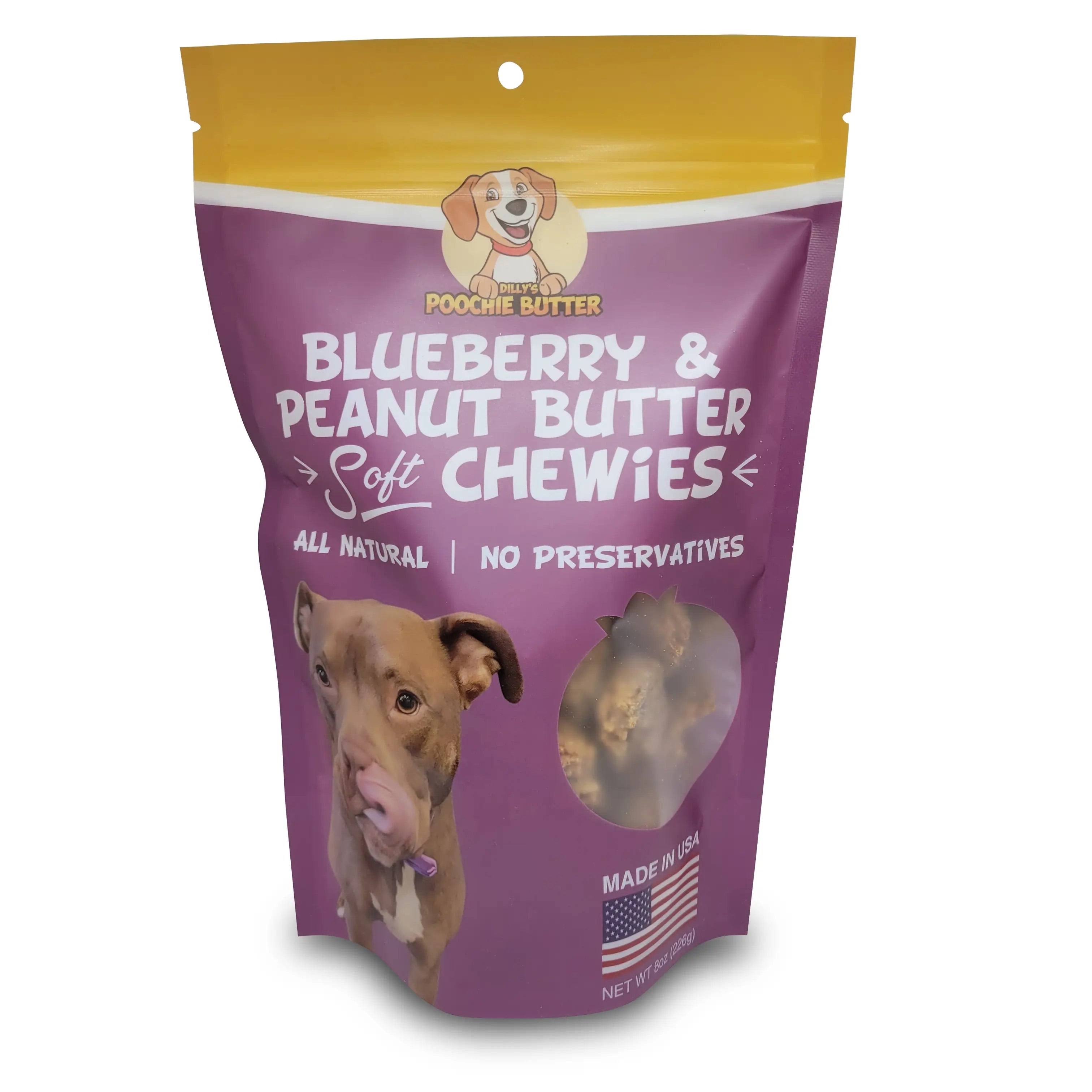 Poochie Butter Peanut Butter + Blueberry Soft Chewies