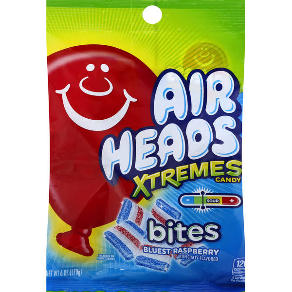 Airheads Xtremes Candy Bites, Bluest Raspberry - 6 oz