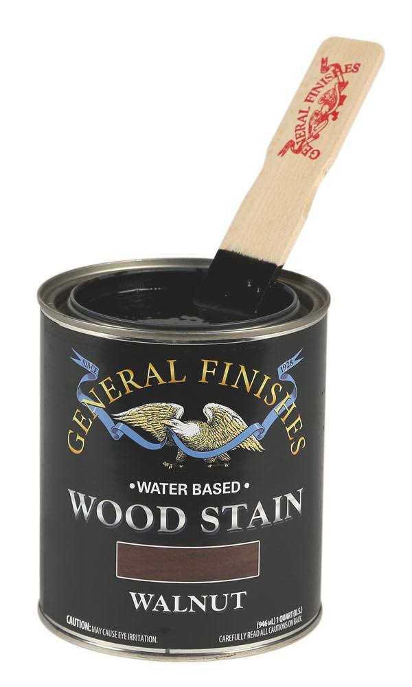 General Finishes Water Based Wood Walnut Stain, Quart