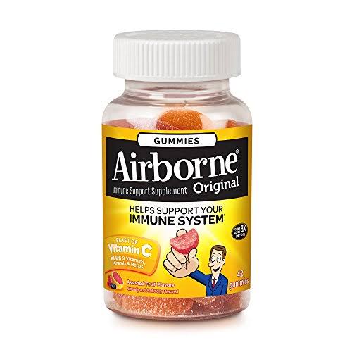 Airborne Immune Support Supplement with Vitamin C Chewable Gummies - 42ct