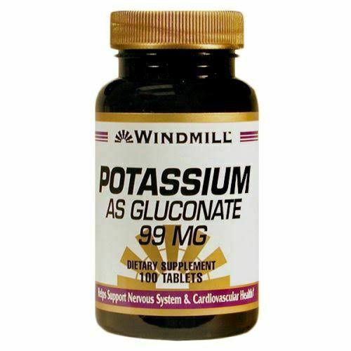 Windmill Potassium As Gluconate Dietary Supplement - 99mg, 100 Tablets