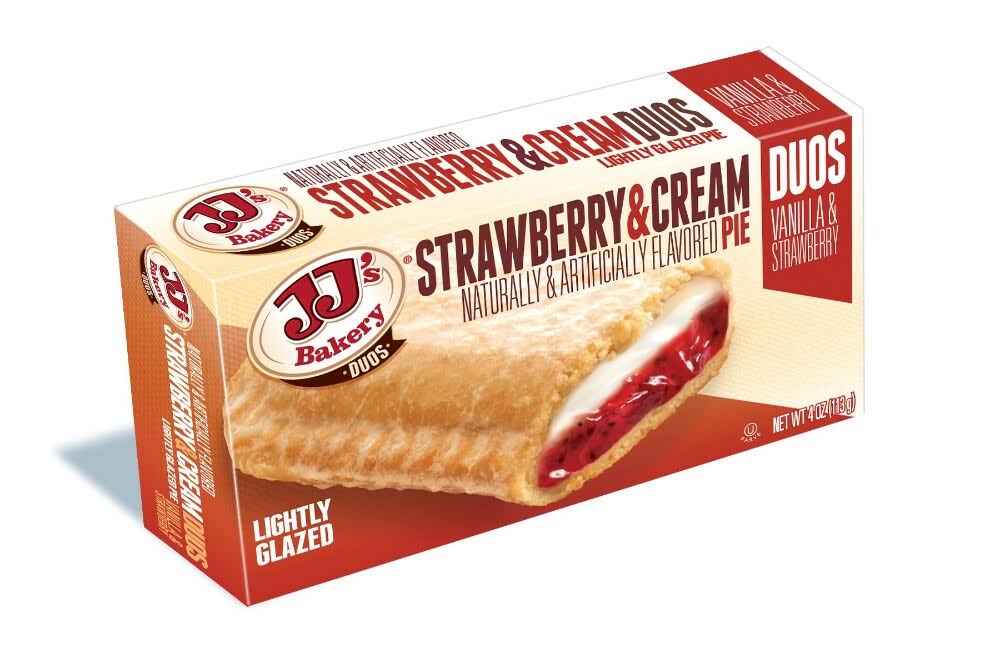 JJ`s Bakery Duos Strawberry & Cream Fruit Pies (6 Pack)