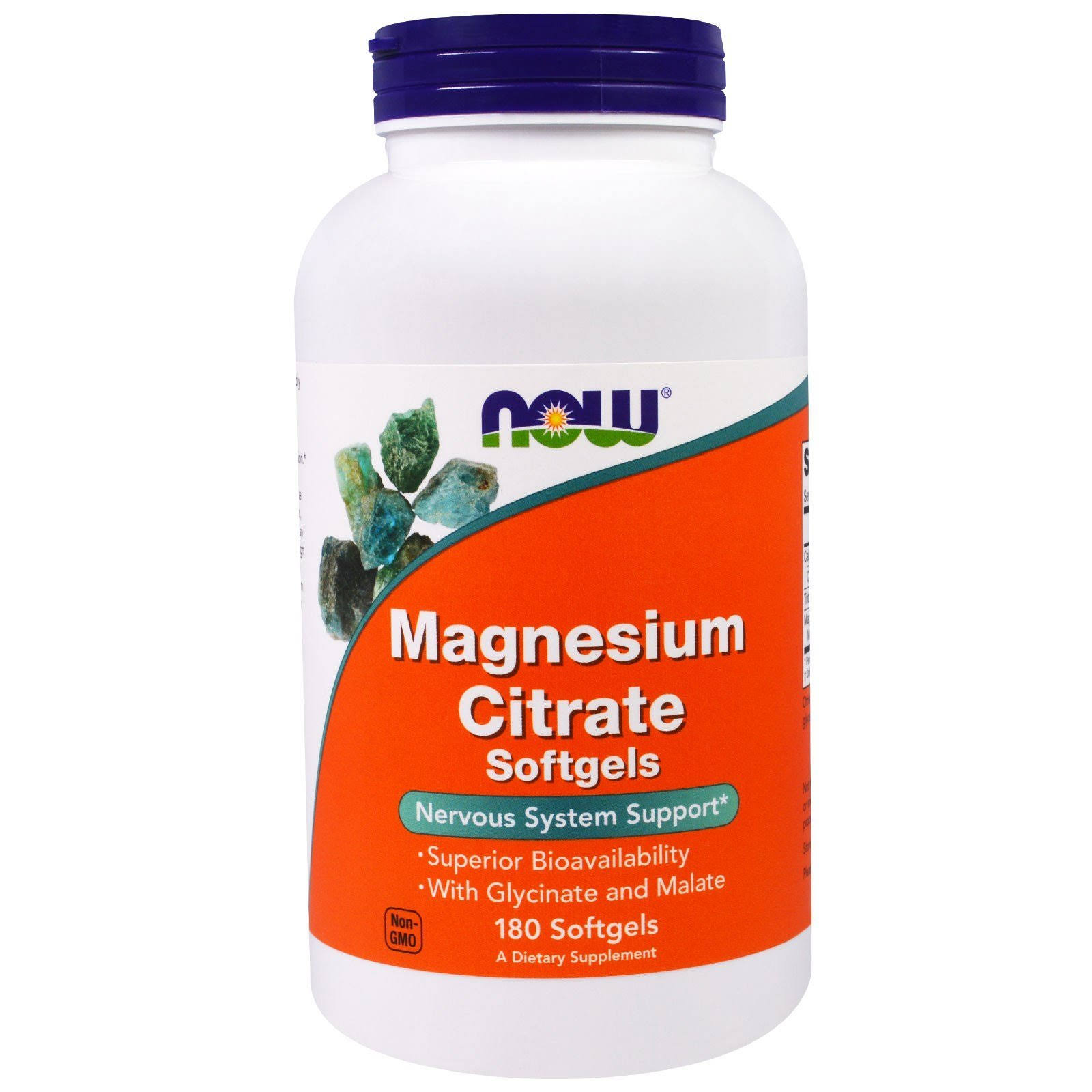 Now Foods Magnesium Citrate Supplement - 180 Softgels