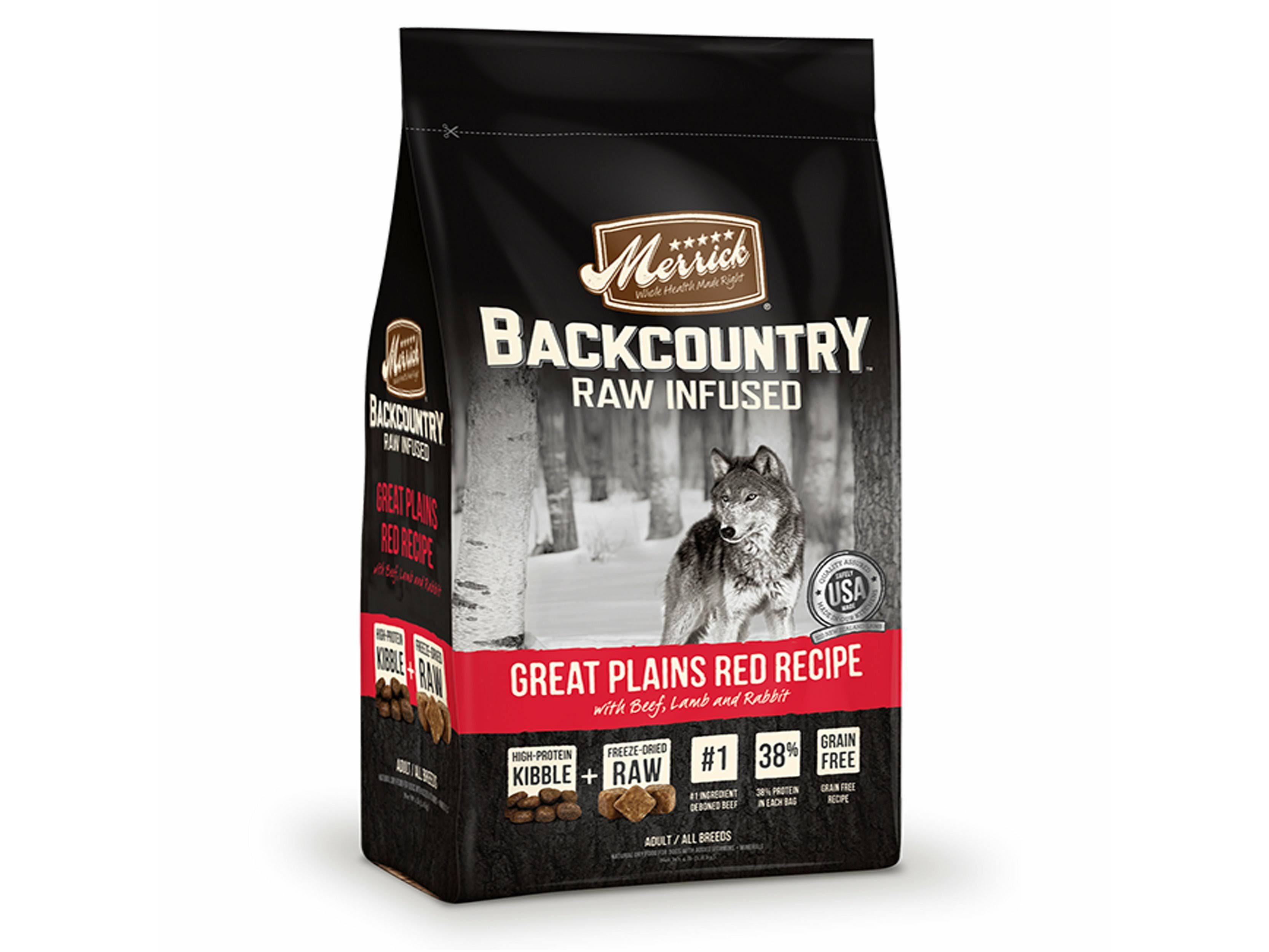 Merrick Backcountry Raw Infused Grain-Free Adult Dry Dog Food - 22 lbs, Great Plains Red Recipe