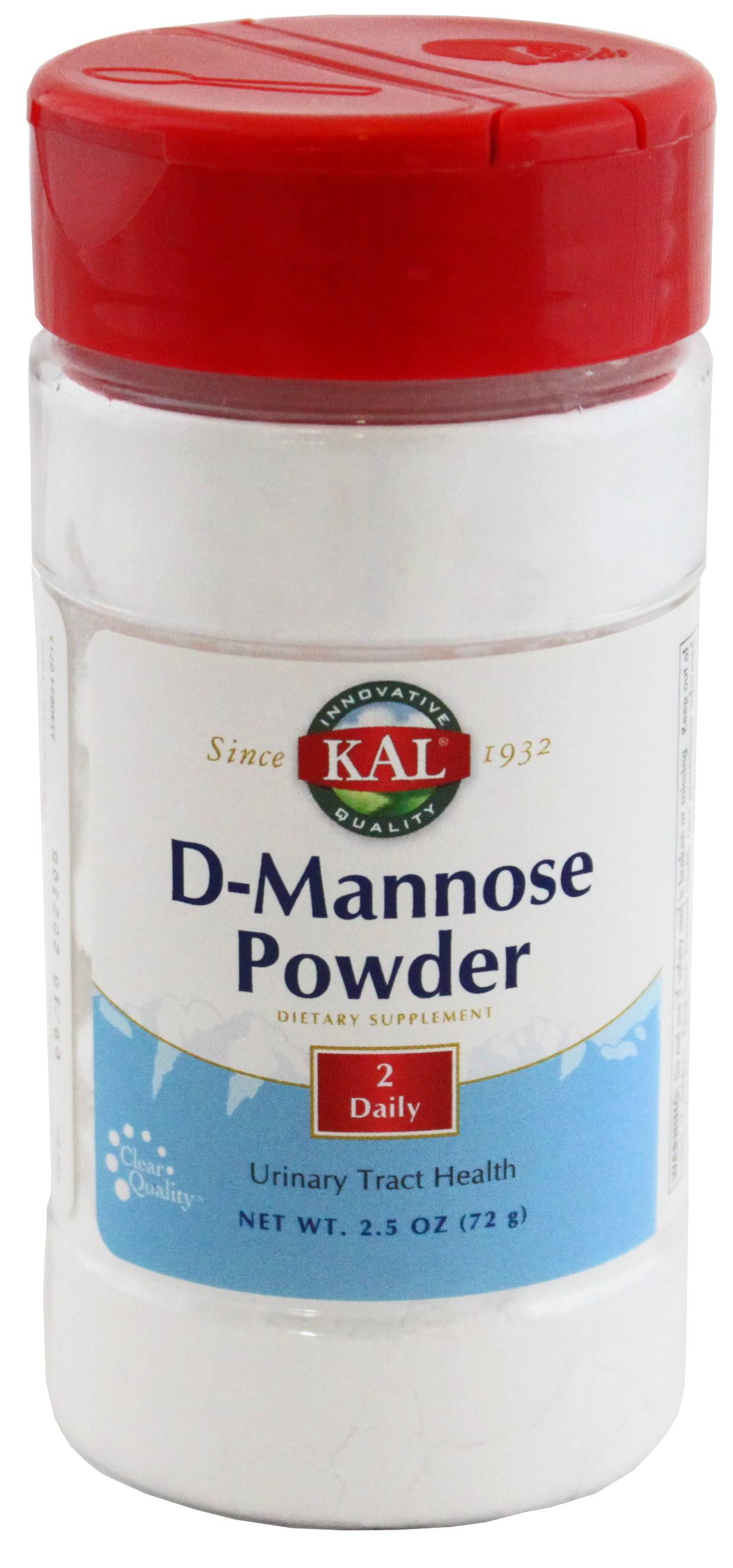 KAL D-Mannose Powder Supplement - Unflavored, 2.5oz, 1600mg
