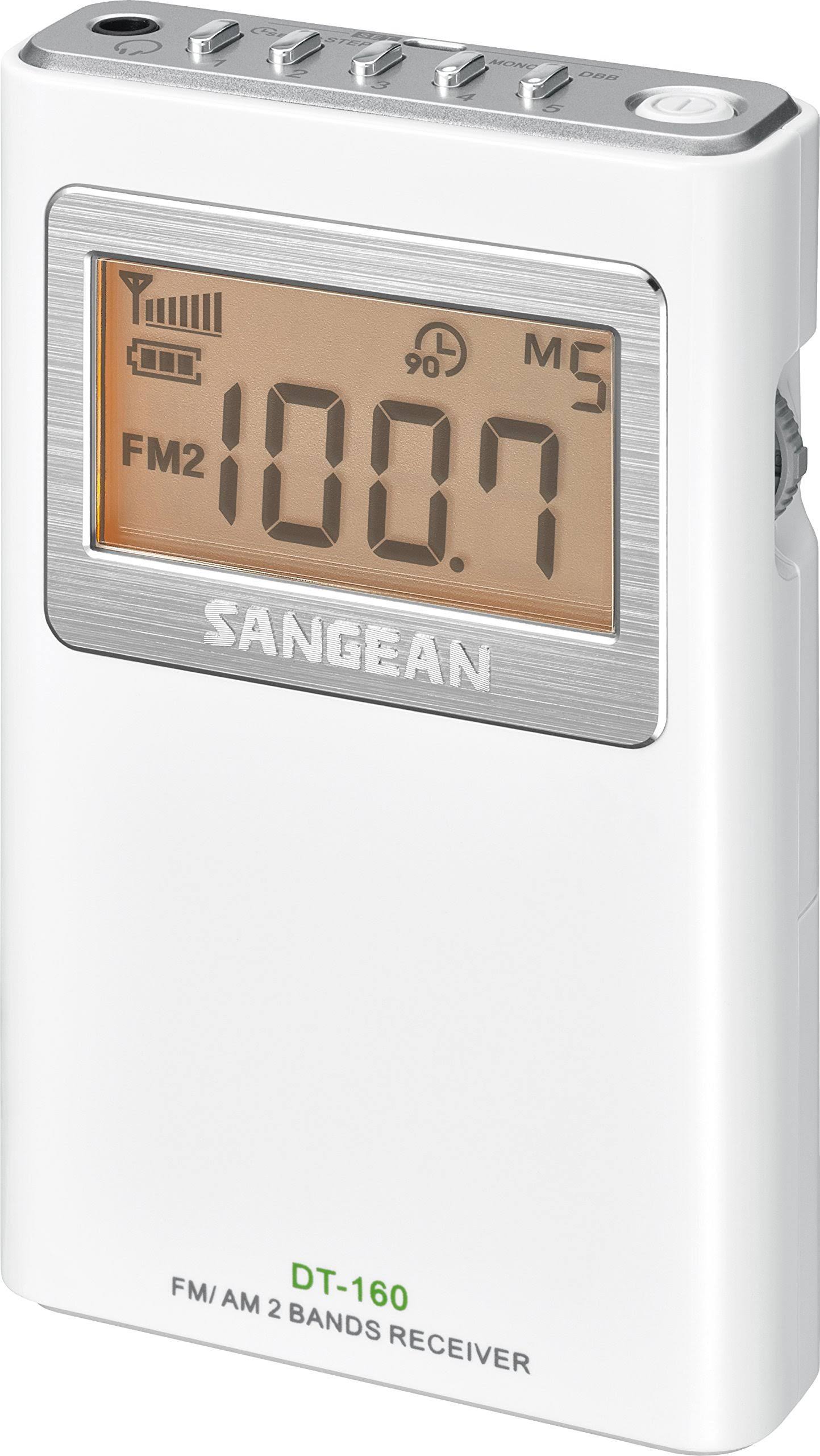 Sangean Dt160 Am and Fm Stereo Pocket Radio - White