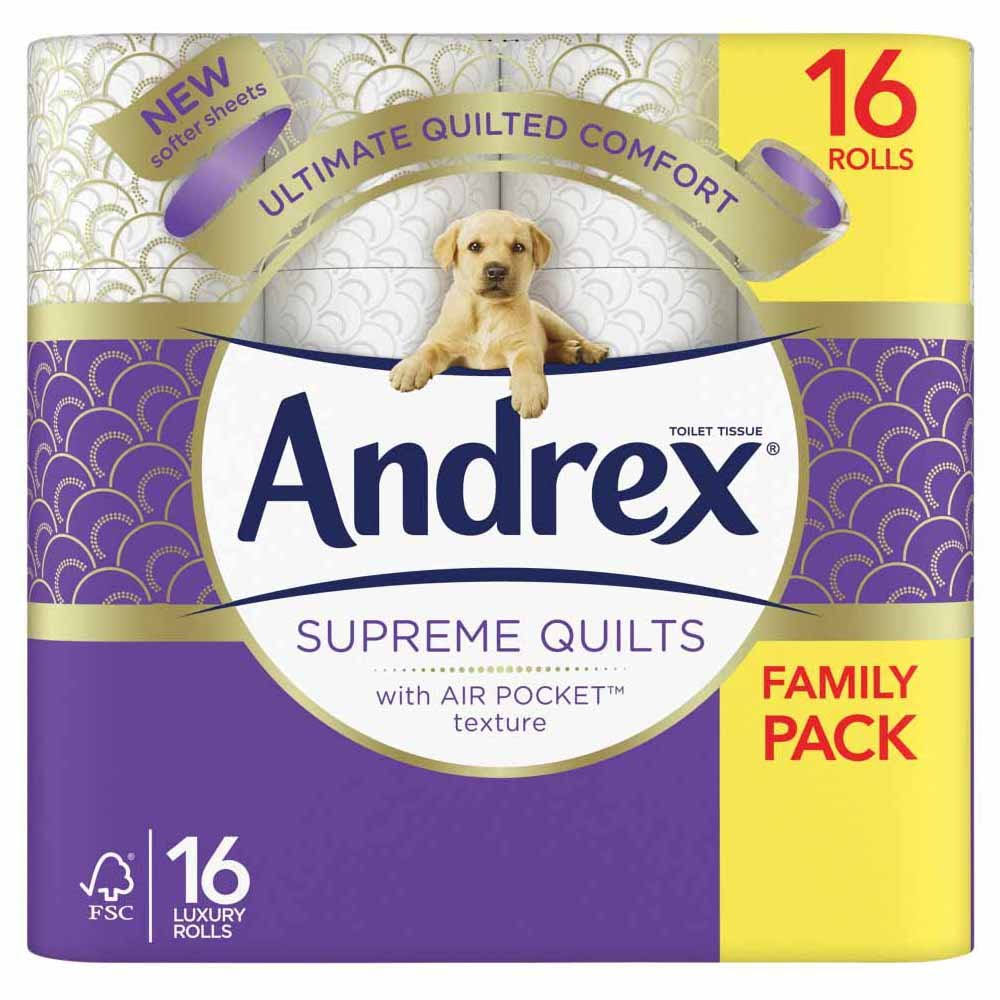 Andrex Supeme Quilts 16 Pack Toilet Rolls