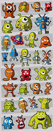 Fun Stickers Aliens Sticker Sheet NO. 709