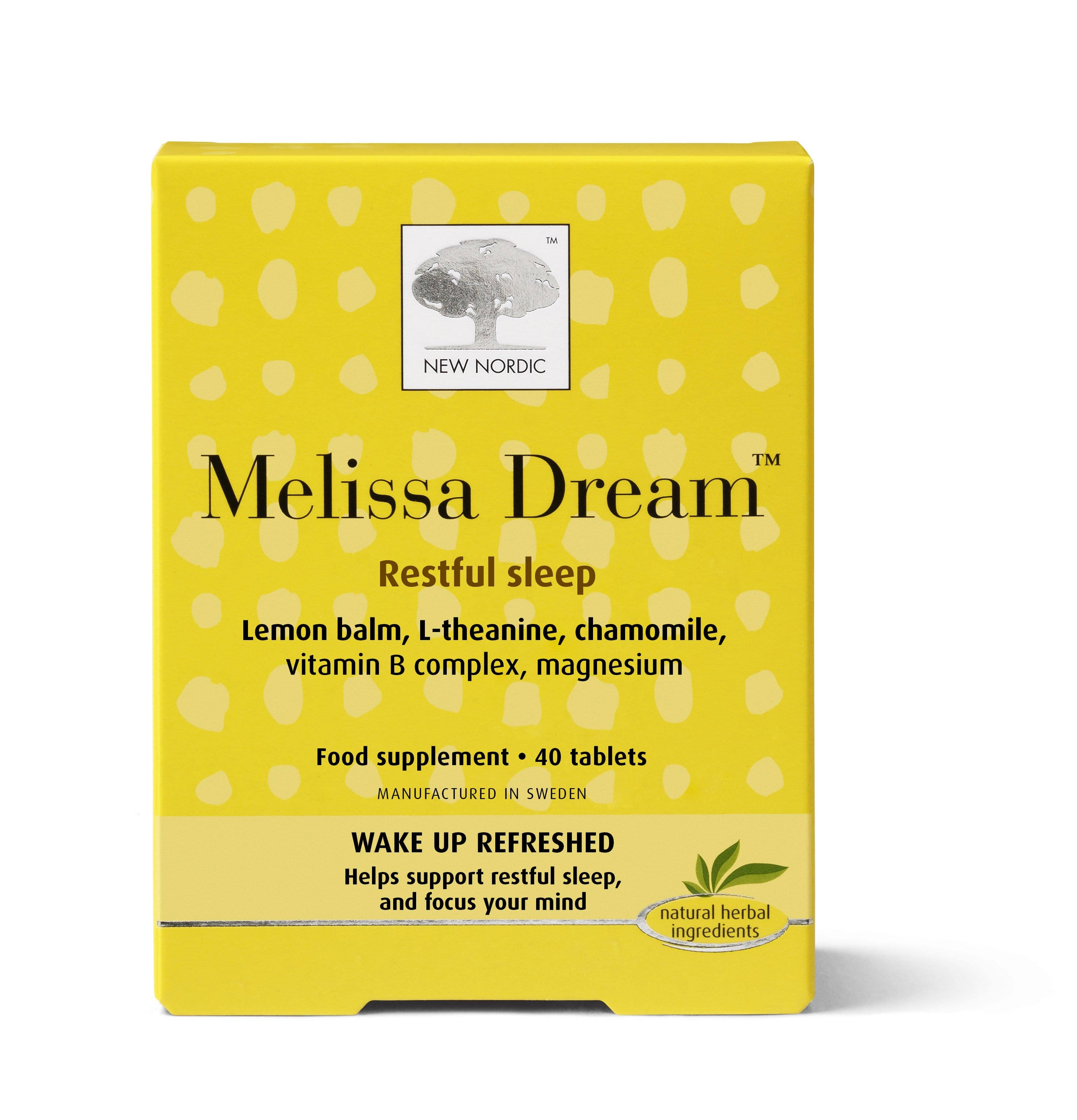 New Nordic Melissa Dream Food Supplement - 40 Tablets
