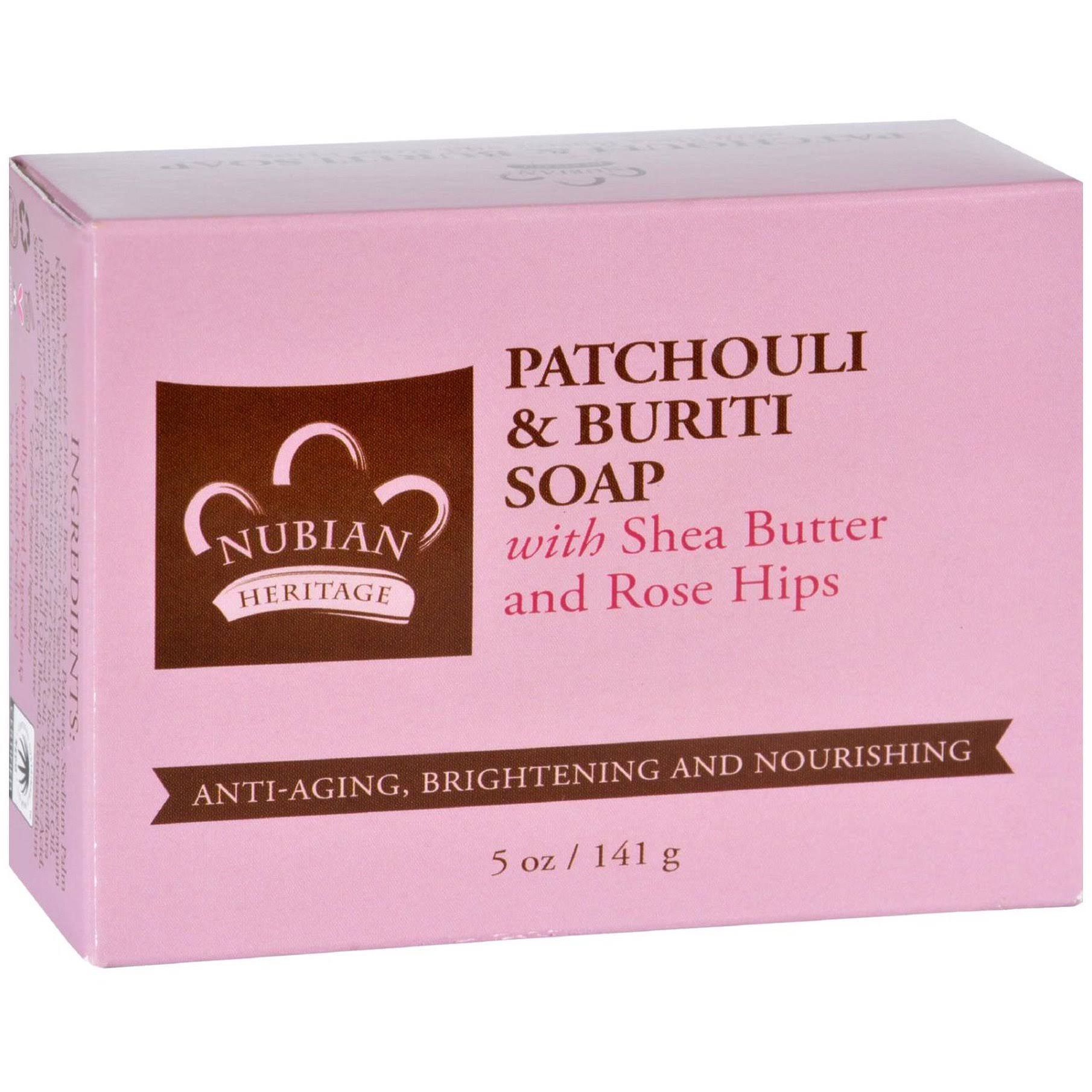 Nubian Heritage Bar Soap - Patchouli and Buriti, 5oz