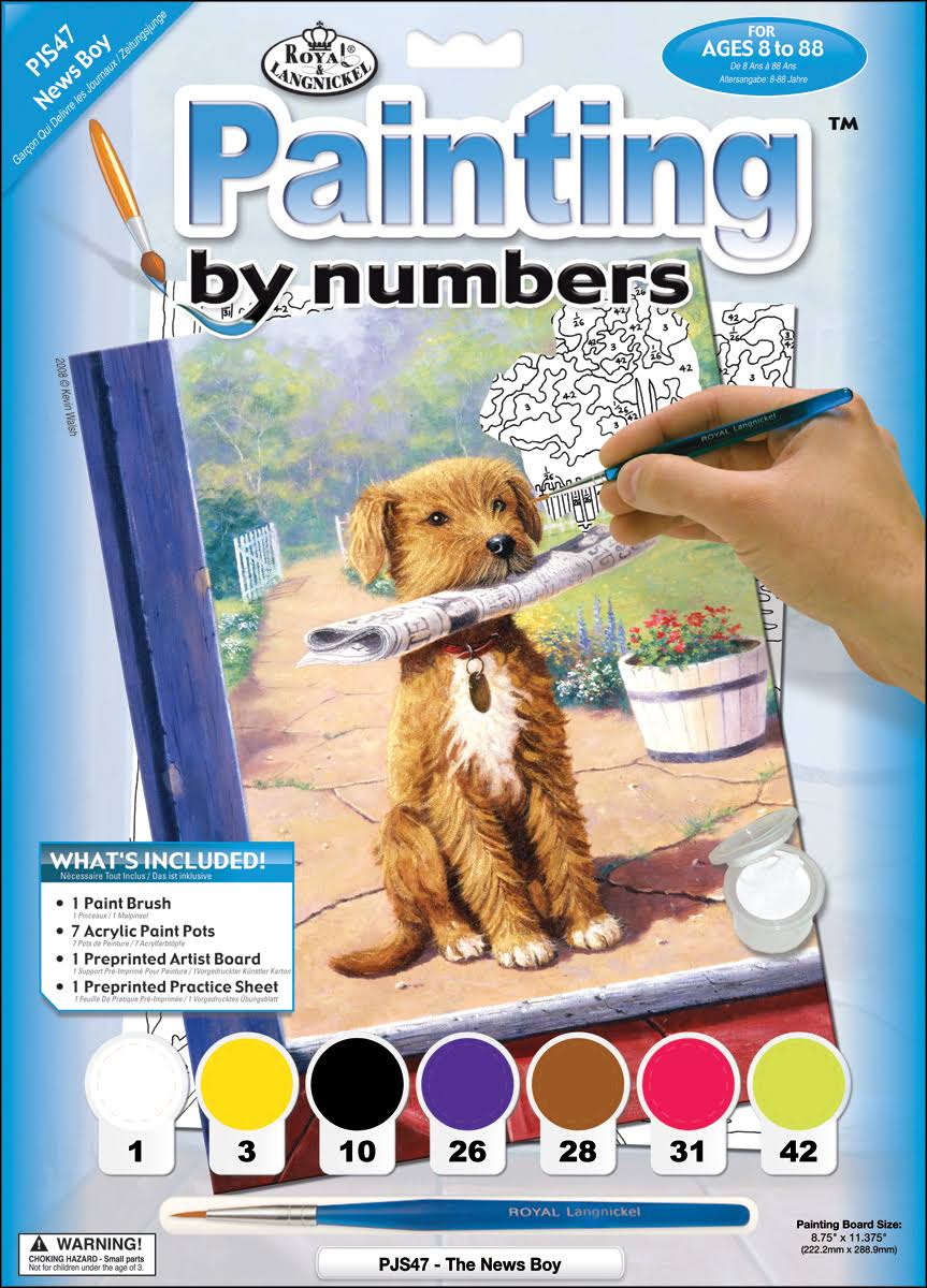 Royal and Langnickel Painting By Numbers Junior Small Art Activity Kit - The News Boy