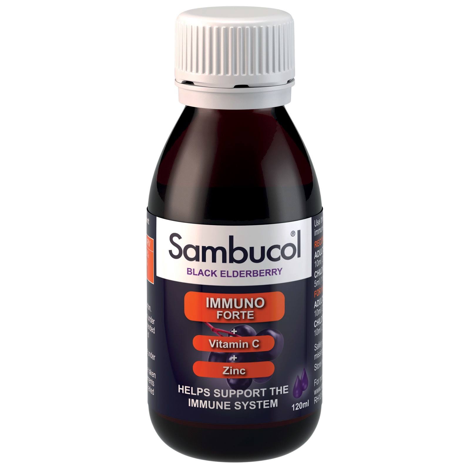 Sambucol Black Elderberry Immuno Forte Liquid Supplement - 120ml