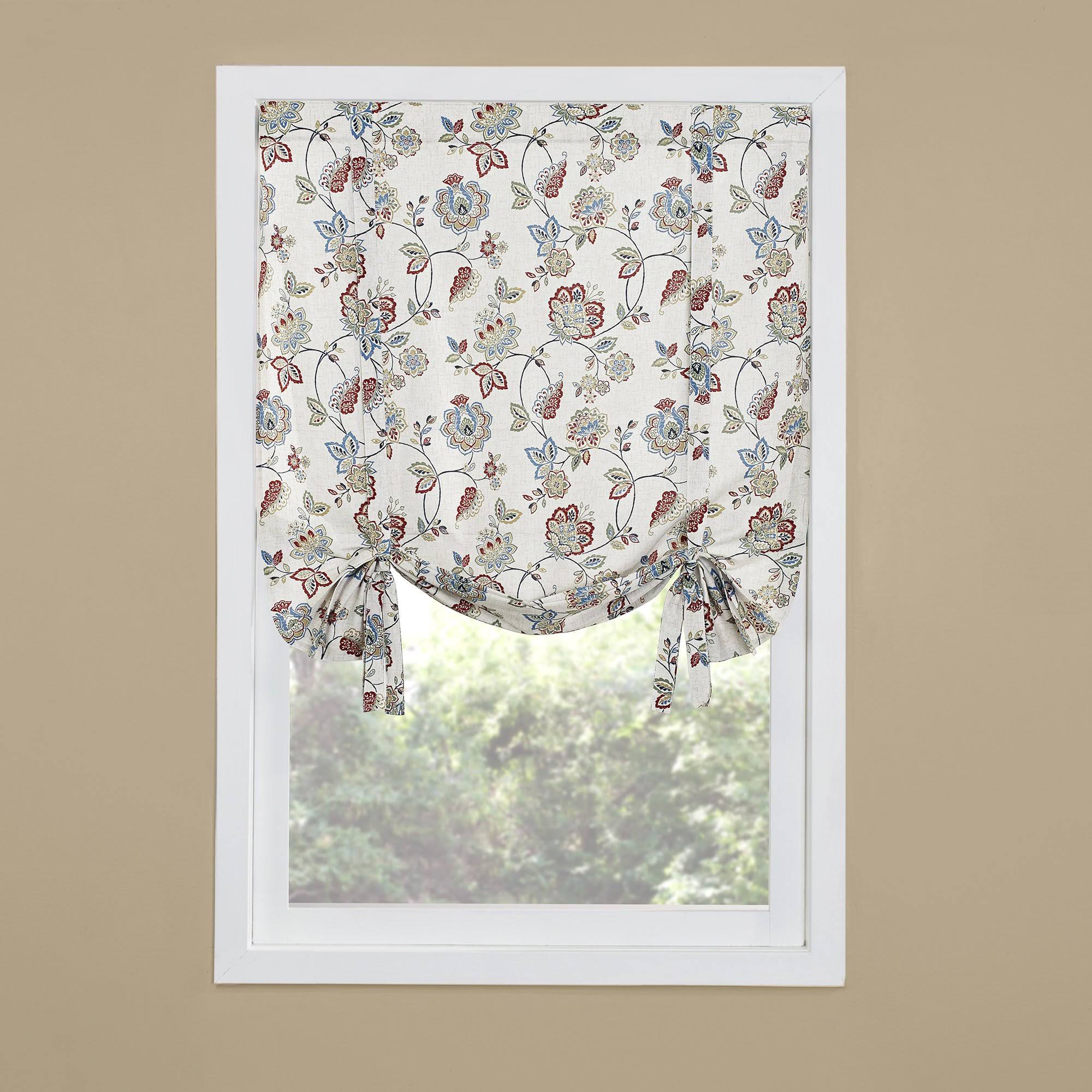 Renaissance Home Fashion Colette Printed Drape Shade, 44" x 63", Jewel