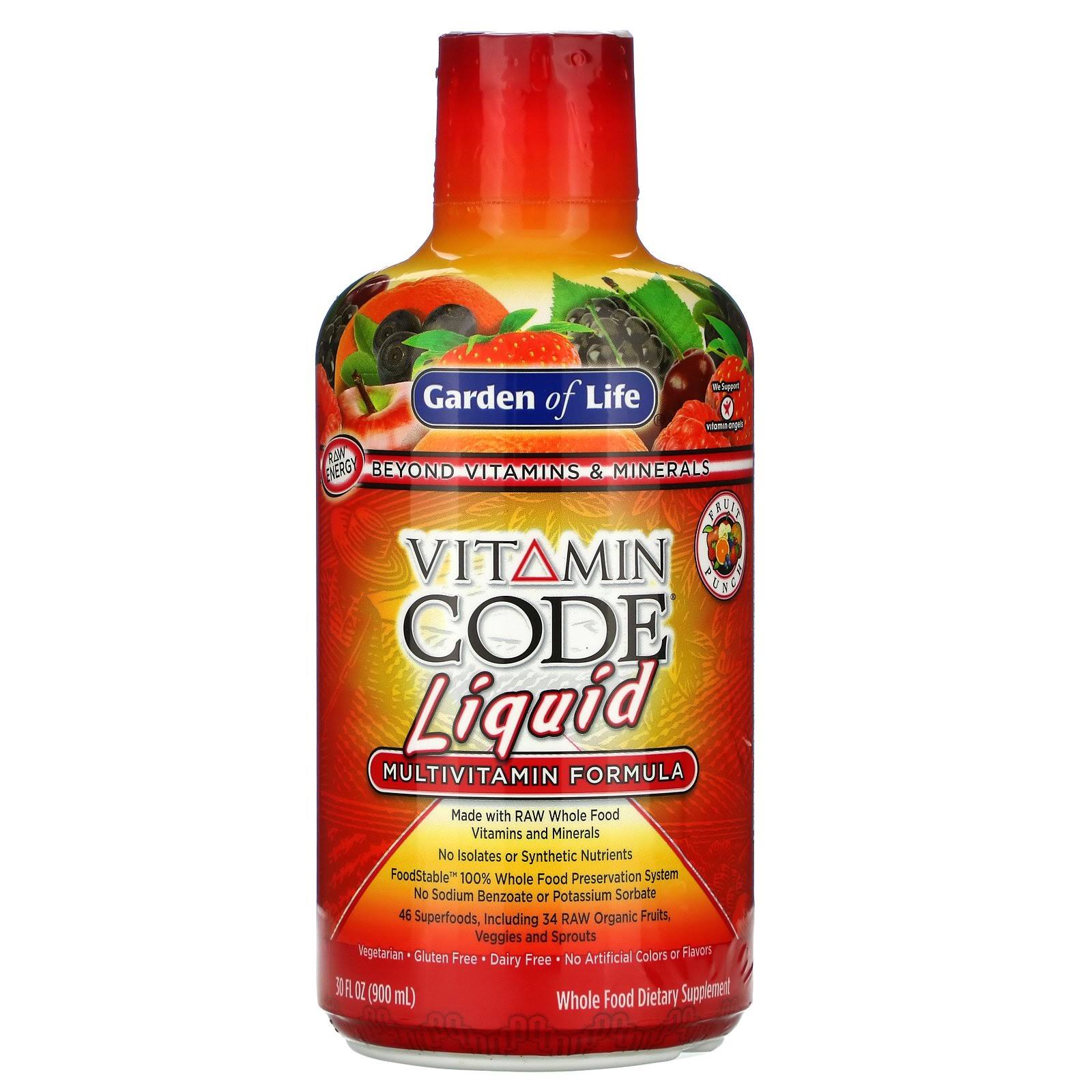 Garden of Life Vitamin Code Liquid Multivitamin - Fruit Punch - 30 fl oz