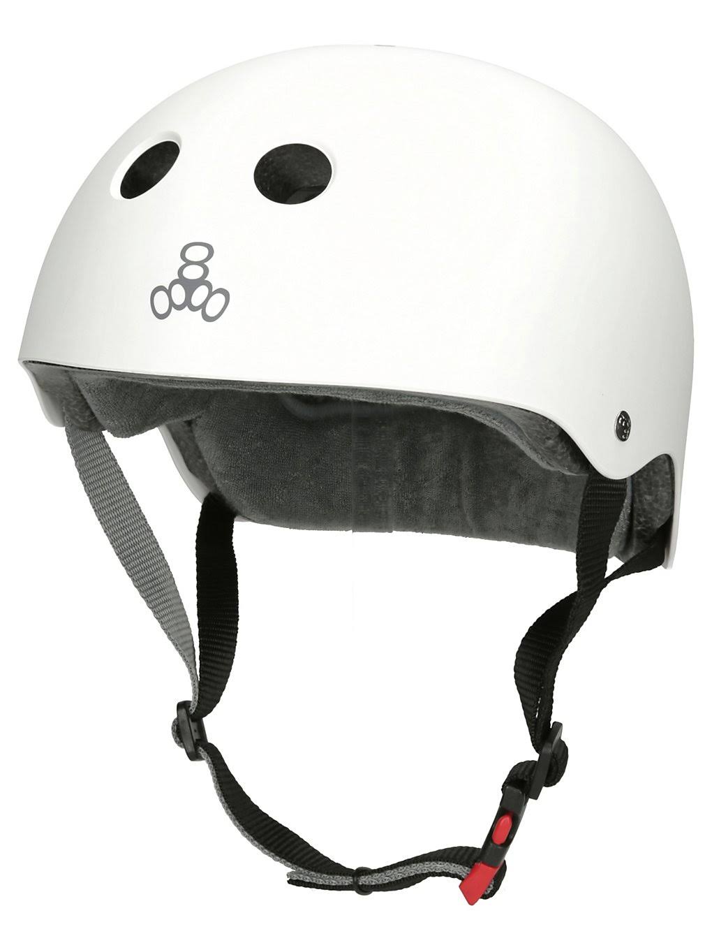 Triple 8 The Certified Sweatsaver Helmet - White Rubber LRG/XL