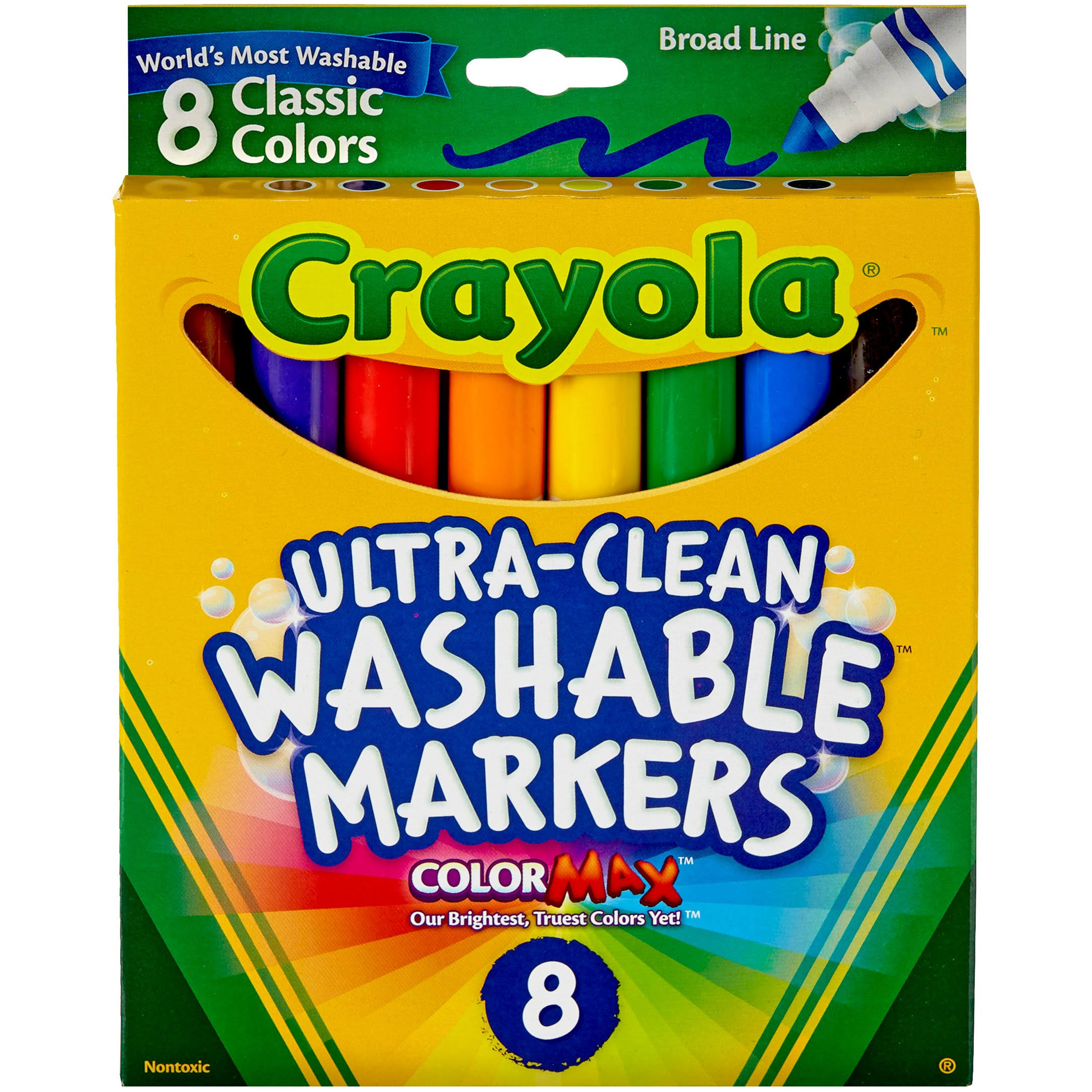 Crayola Washable Markers - 8 Classic Colors
