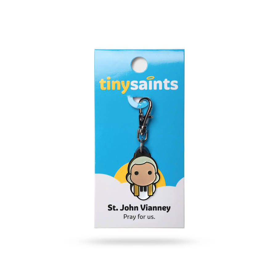 Tiny Saints St. John Vianney Charm Paracord Bracelets Backpacks Purses Gifts New
