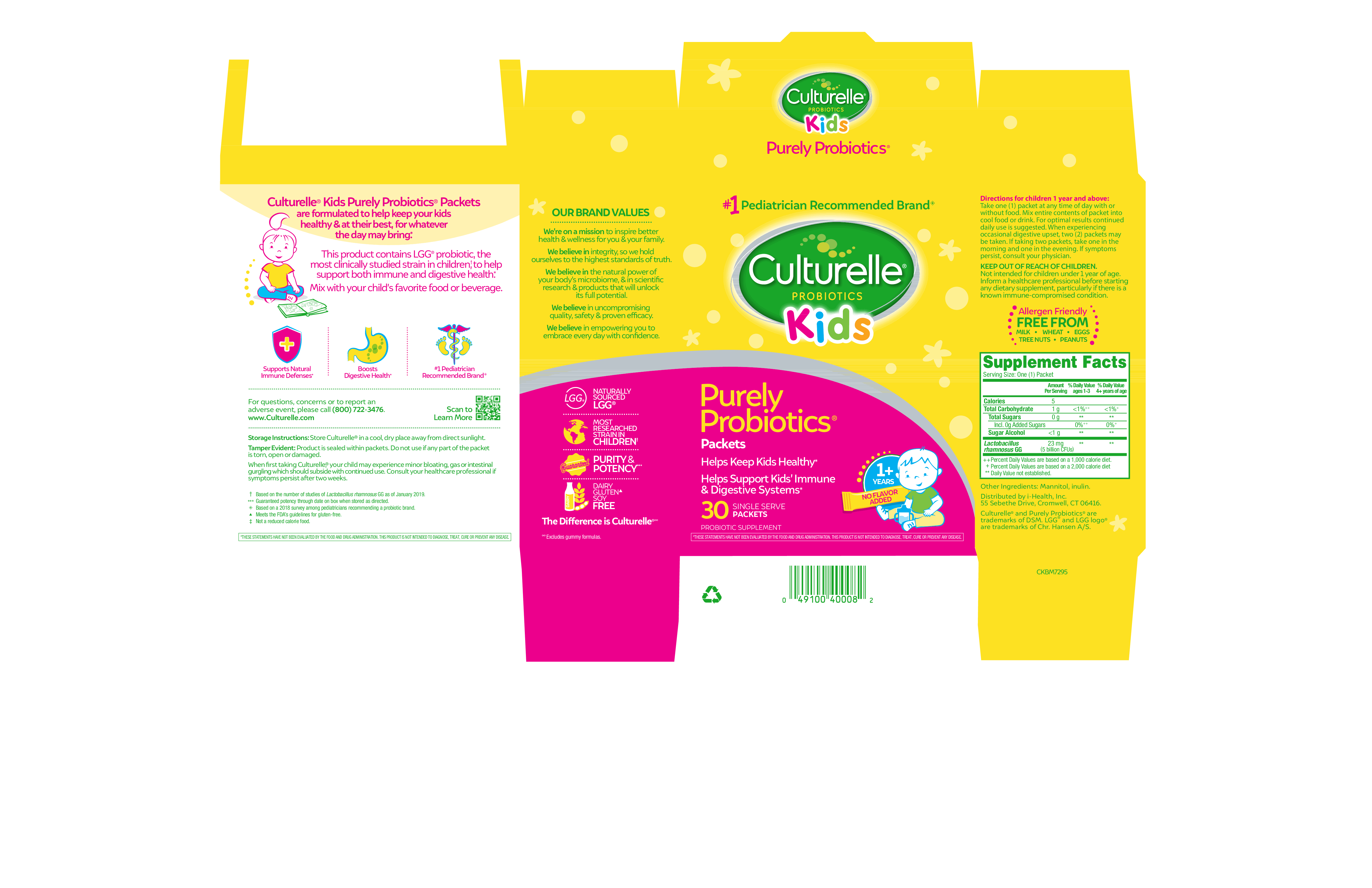 Culturelle Probiotic for Kids Dairy Formula - 30 Powder Packets