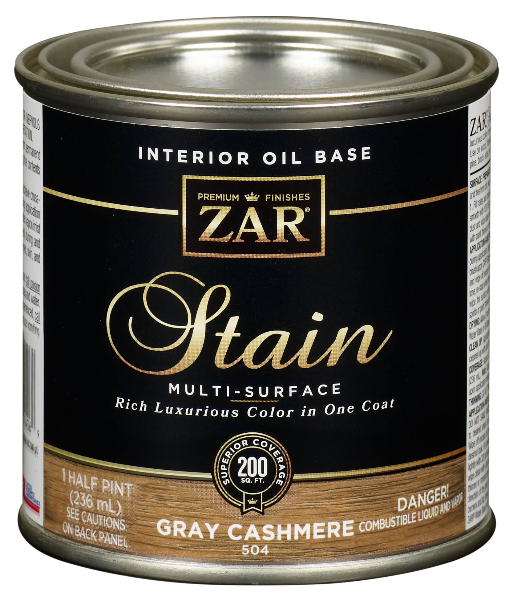 Zar Interior Oil Base Wood Stain - 1/2 Pint